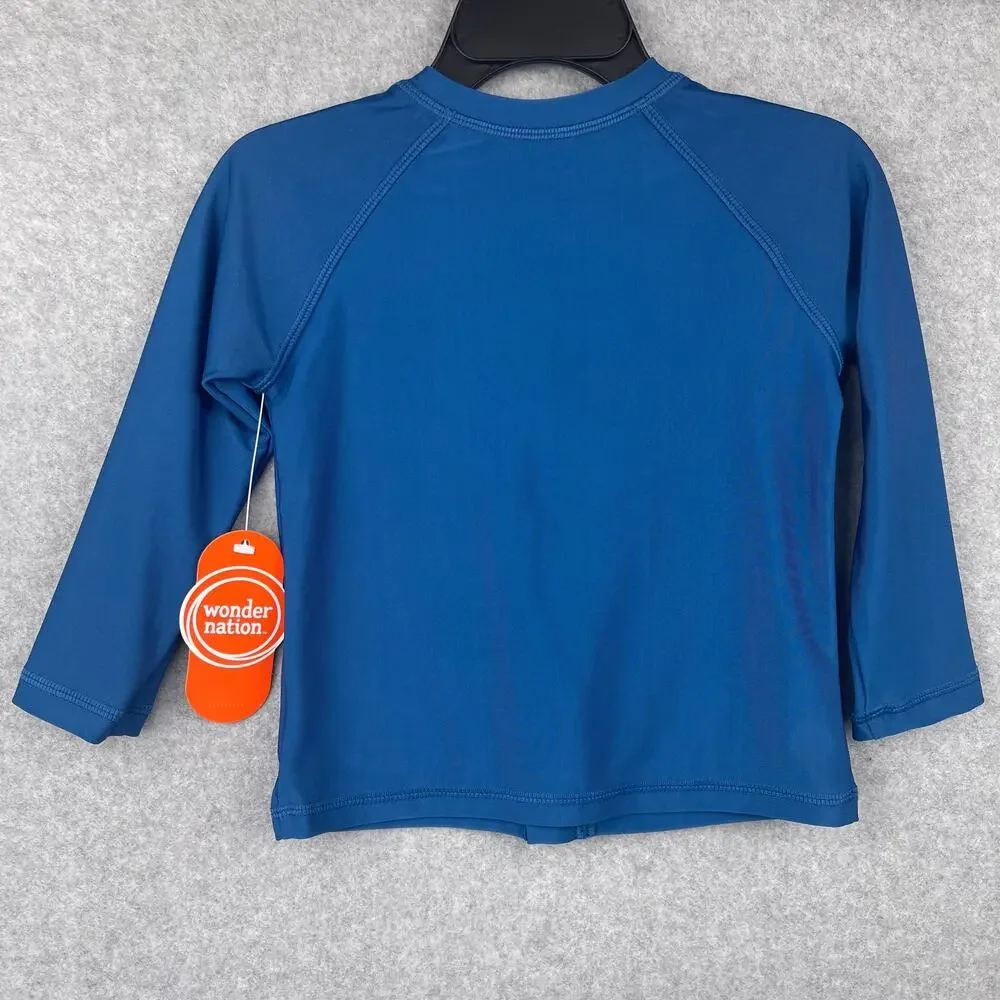 Wonder Nation Long Sleeve Swim Rash Guard Size 18 Months